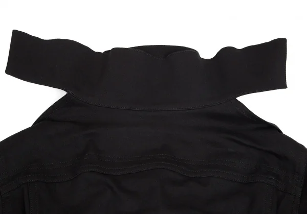 【SALE】ヨウジヤマモト ファムyohji yamamoto FEMME デニムレイヤードジップブルゾン 黒1 K-69127_016