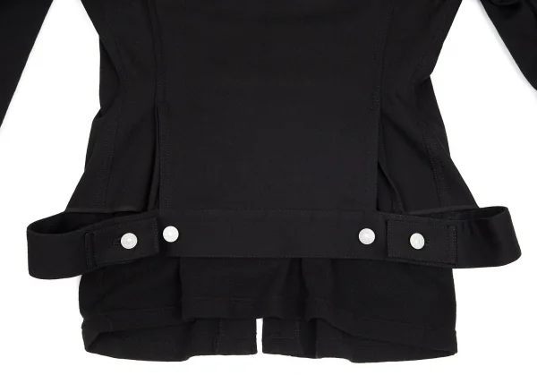 【SALE】ヨウジヤマモト ファムyohji yamamoto FEMME デニムレイヤードジップブルゾン 黒1 K-69127_017