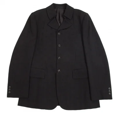【SALE】コムデギャルソン オムプリュスCOMME des GARCONS HOMME PLUS エンブレムジャカードナポレオンカラージャケット 黒