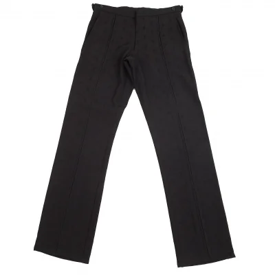 コムデギャルソン オムプリュスCOMME des GARCONS HOMME PLUS エンブレムジャカードセンターシームパンツ 黒
