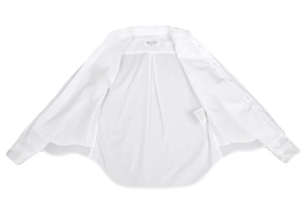 【SALE】コムコム コムデギャルソンCOMME des GARCONS フロントシフォンレイヤードデザインシャツ 白XS K-69204_015