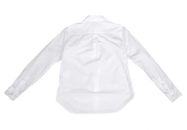 【SALE】コムコム コムデギャルソンCOMME des GARCONS フロントシフォンレイヤードデザインシャツ 白XS K-69204_017