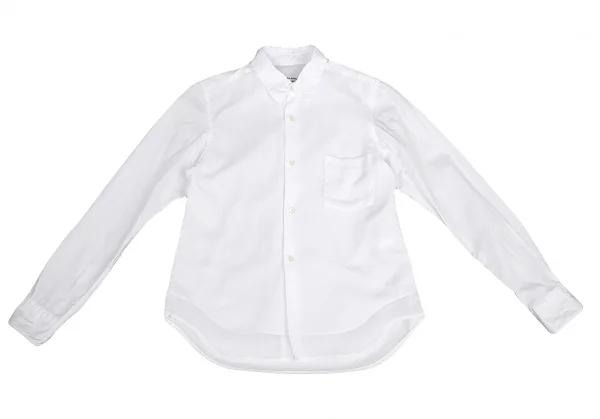 【SALE】コムコム コムデギャルソンCOMME des GARCONS フロントシフォンレイヤードデザインシャツ 白XS K-69204_002