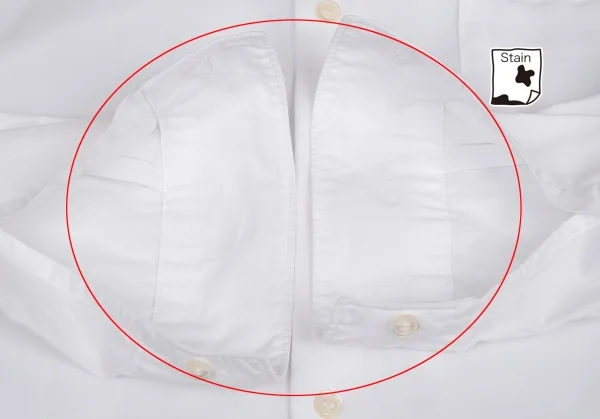 【SALE】コムコム コムデギャルソンCOMME des GARCONS フロントシフォンレイヤードデザインシャツ 白XS K-69204_009