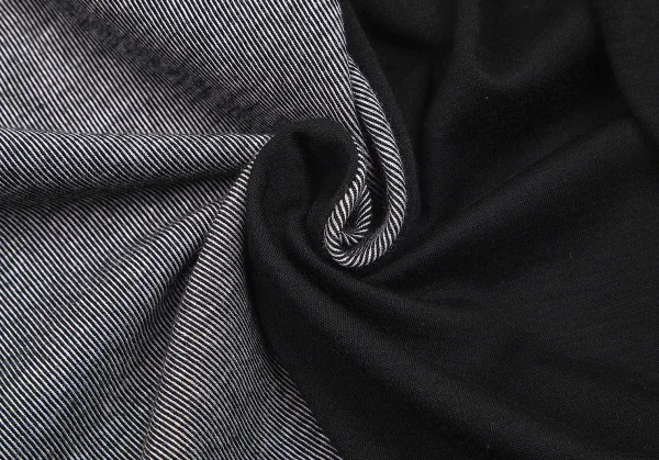 【SALE】ヨウジヤマモト ファムYohji Yamamoto FEMME 前後切替デザイン変形カットソー 黒グレー2 K-69208_012