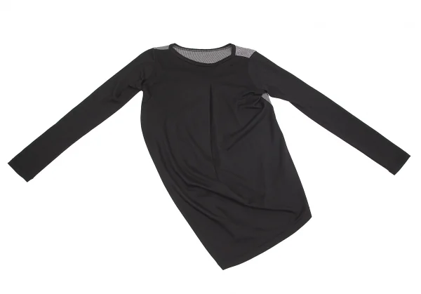 【SALE】ヨウジヤマモト ファムYohji Yamamoto FEMME 前後切替デザイン変形カットソー 黒グレー2 K-69208_002