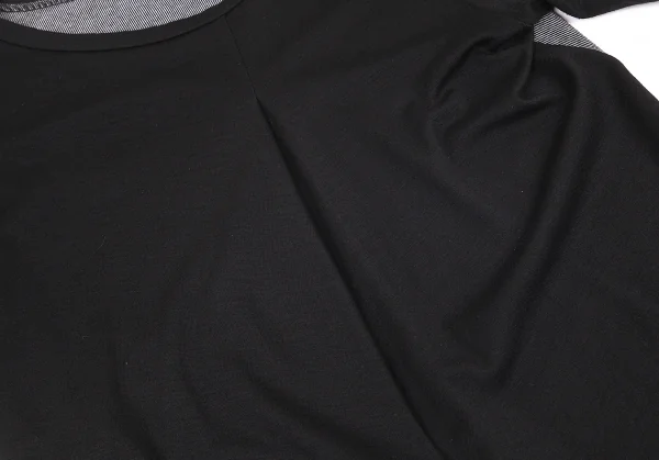 【SALE】ヨウジヤマモト ファムYohji Yamamoto FEMME 前後切替デザイン変形カットソー 黒グレー2 K-69208_005