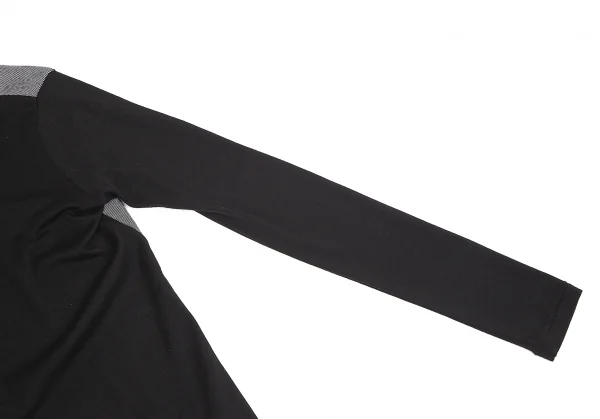 【SALE】ヨウジヤマモト ファムYohji Yamamoto FEMME 前後切替デザイン変形カットソー 黒グレー2 K-69208_006