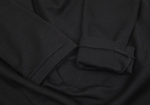 【SALE】ヨウジヤマモト ファムYohji Yamamoto FEMME 前後切替デザイン変形カットソー 黒グレー2 K-69208_007