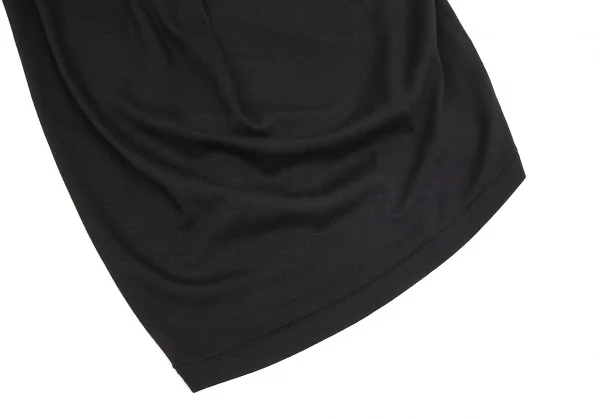 【SALE】ヨウジヤマモト ファムYohji Yamamoto FEMME 前後切替デザイン変形カットソー 黒グレー2 K-69208_008