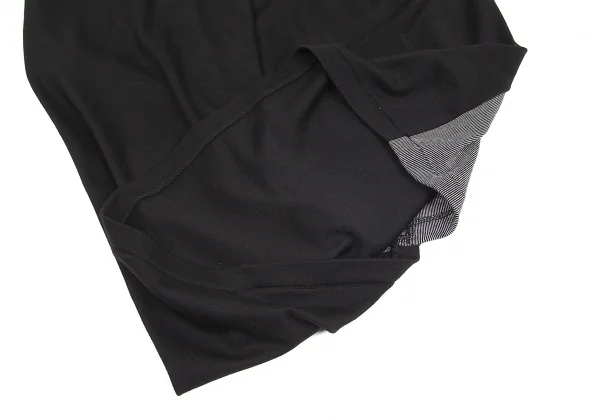 【SALE】ヨウジヤマモト ファムYohji Yamamoto FEMME 前後切替デザイン変形カットソー 黒グレー2 K-69208_009