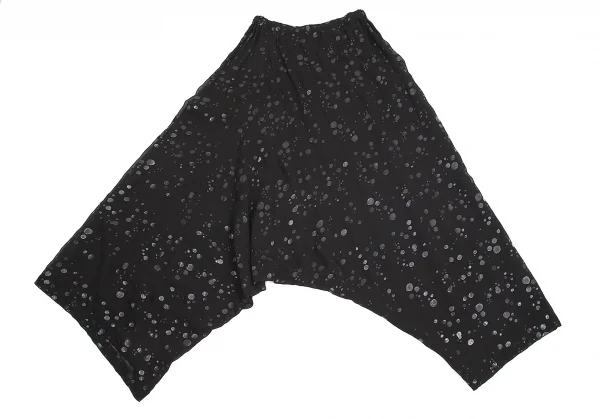 【SALE】ヨウジヤマモト ファムYohji Yamamoto FEMME 特殊プリントサルエルパンツ 黒2 K-69209_002