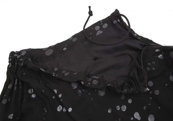 【SALE】ヨウジヤマモト ファムYohji Yamamoto FEMME 特殊プリントサルエルパンツ 黒2 K-69209_004