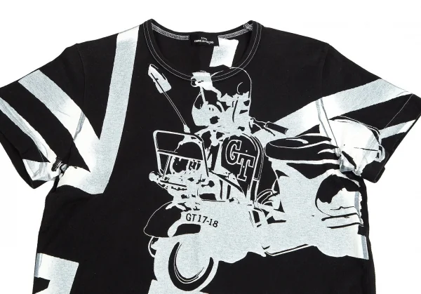 良品 19SS tricot COMME des GARCONS トリココムデギャルソン ロゴプリント Tシャツ カットソー トップス 半袖 AD2018 S 白 ホワイト レディース 古着 中古 USED SALE】トリココムデギャルソンtricot COMME des GARCONS スクーター