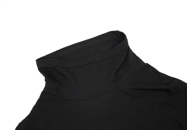 【SALE】ローブドシャンブル コムデギャルソンrobe de chambre COMME des GARCONS サイドテープ斜行ハイネックストレッチカットソー 黒S位 K-69412_004