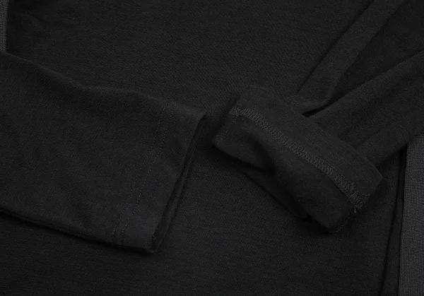 【SALE】ローブドシャンブル コムデギャルソンrobe de chambre COMME des GARCONS サイドテープ斜行ハイネックストレッチカットソー 黒S位 K-69412_006