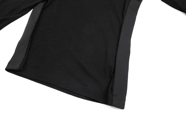 【SALE】ローブドシャンブル コムデギャルソンrobe de chambre COMME des GARCONS サイドテープ斜行ハイネックストレッチカットソー 黒S位 K-69412_007