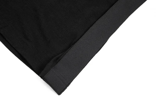 【SALE】ローブドシャンブル コムデギャルソンrobe de chambre COMME des GARCONS サイドテープ斜行ハイネックストレッチカットソー 黒S位 K-69412_008