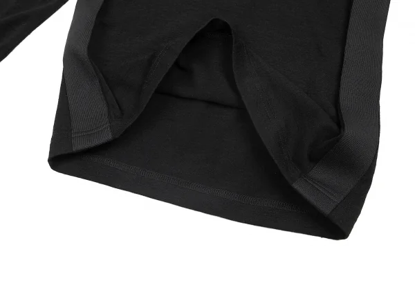 【SALE】ローブドシャンブル コムデギャルソンrobe de chambre COMME des GARCONS サイドテープ斜行ハイネックストレッチカットソー 黒S位 K-69412_009