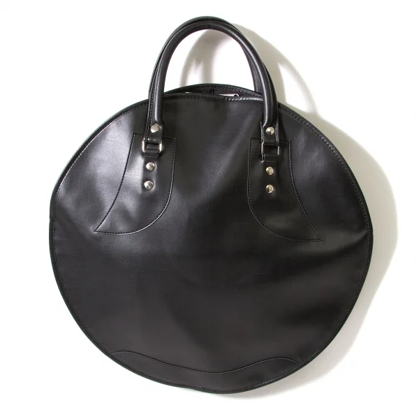 コムコム コムデギャルソンCOMME des GARCONS シンセティックレザーサークルシルエットバッグ