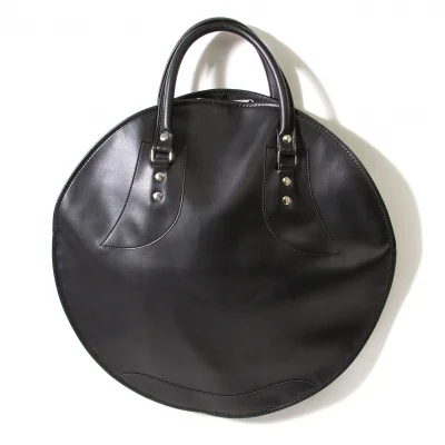 コムコム コムデギャルソンCOMME des GARCONS シンセティックレザーサークルシルエットバッグ