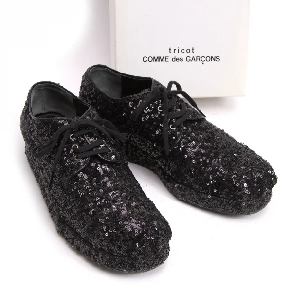 【SALE】トリココムデギャルソンtricot COMME des GARCONS 総スパンコールデザインシューズ