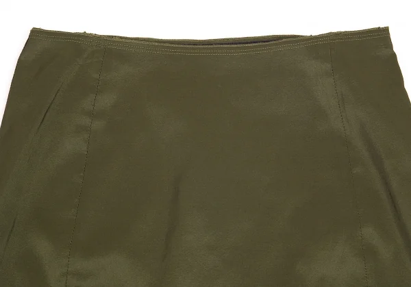 【SALE】ジルサンダーネイビーJIL SANDER NAVY ポリシルク光沢スカート カーキ34 K-69464_003