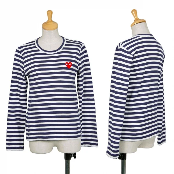 PLAY COMME des GARCONS Striped T Shirt Navy S K-69544_001