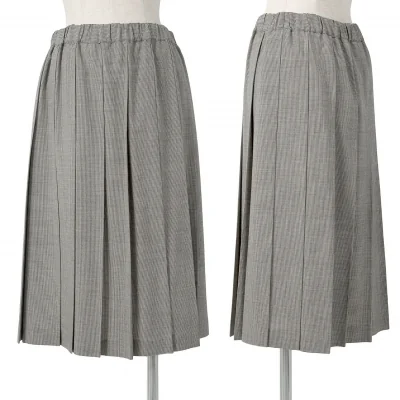 ブラック コムデギャルソンBLACK COMME des GARCONS 千鳥柄プリーツウールスカート