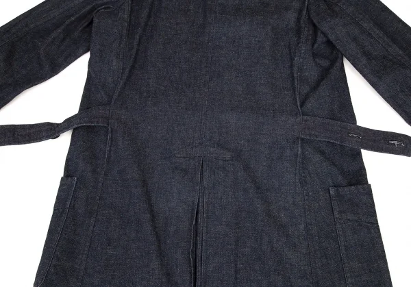 【SALE】コムコム コムデギャルソンCOMME des GARCONS 丸襟デニムロングコート 紺XS K-69563_016