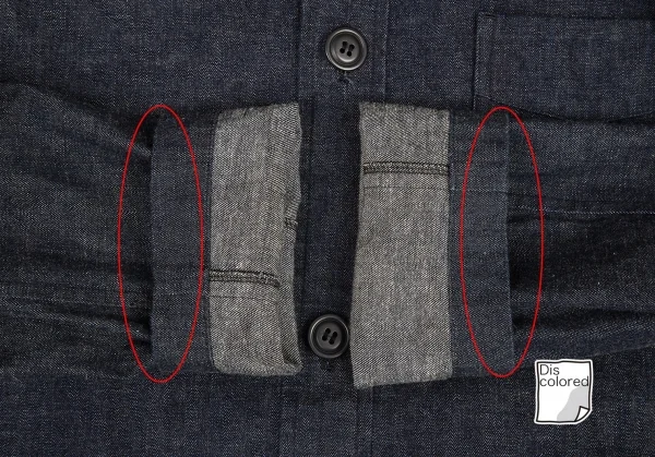【SALE】コムコム コムデギャルソンCOMME des GARCONS 丸襟デニムロングコート 紺XS K-69563_006