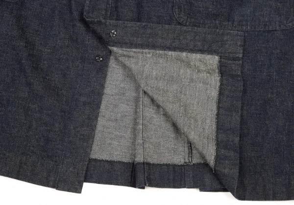 【SALE】コムコム コムデギャルソンCOMME des GARCONS 丸襟デニムロングコート 紺XS K-69563_009