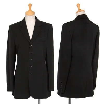 ジャンポールゴルチエ ファムJean Paul GAULTIER FEMME ストーンピンボタンジャケット 黒白