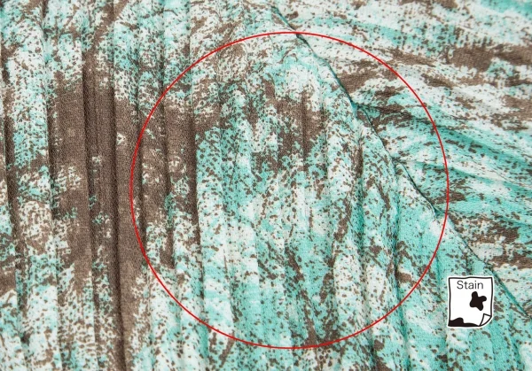 【SALE】イッセイミヤケISSEY MIYAKE ペイント柄ドルマンスリーブワイドトップス 茶青2 K-70086_004