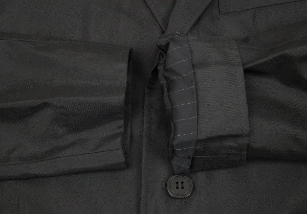 【SALE】イッセイミヤケ メン エーポックISSEY MIYAKE MEN A-POC グラデーションチェック３Bポリシルクジャケット 黒2 K-70196_008