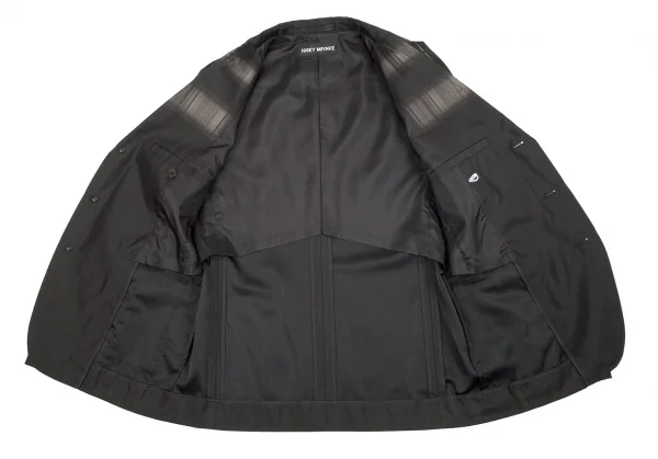【SALE】イッセイミヤケ メン エーポックISSEY MIYAKE MEN A-POC グラデーションチェック３Bポリシルクジャケット 黒2 K-70196_011