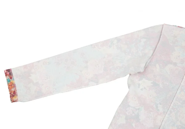 【SALE】コムデギャルソンCOMME des GARCONS フラワープリントインサイドアウト切替カットソー 白赤マルチS位 K-70209_005