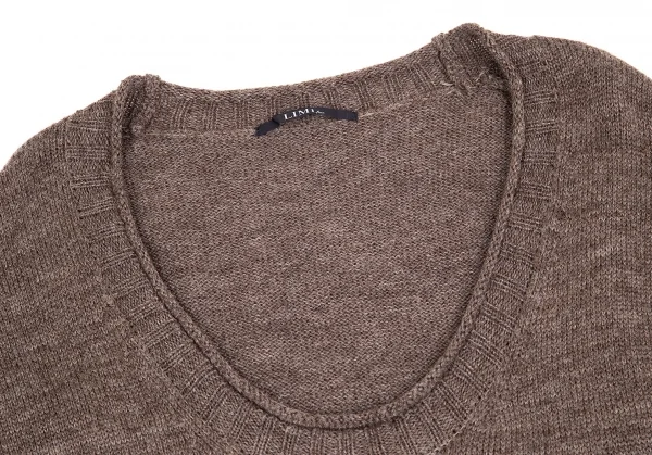 【SALE】リミフゥLIMI feu ウールローゲージニットチュニック 茶S K-70220_004
