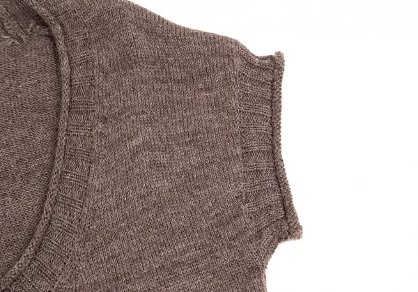 【SALE】リミフゥLIMI feu ウールローゲージニットチュニック 茶S K-70220_005