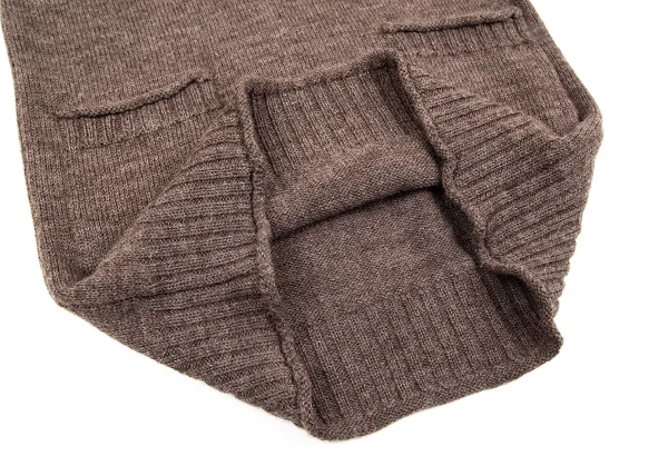 【SALE】リミフゥLIMI feu ウールローゲージニットチュニック 茶S K-70220_008