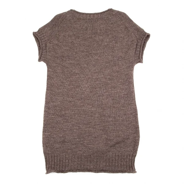 【SALE】リミフゥLIMI feu ウールローゲージニットチュニック 茶S K-70220_009