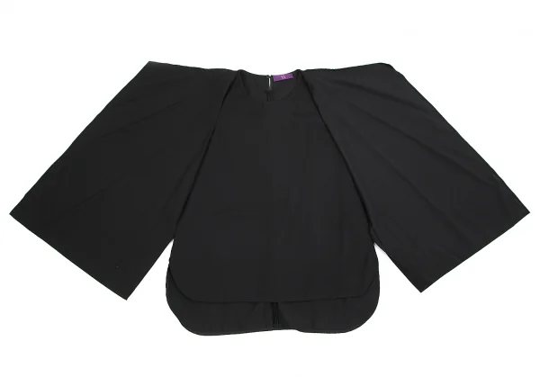 【SALE】ワイズY's ウールギャバフロントレイヤードデザインノースリーブ 黒2 K-70317_007