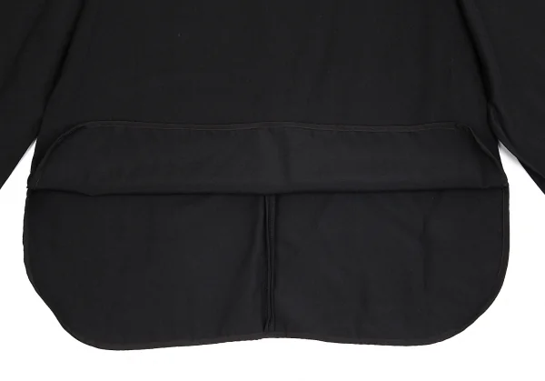 【SALE】ワイズY's ウールギャバフロントレイヤードデザインノースリーブ 黒2 K-70317_008