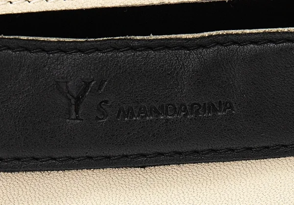 ワイズ×マンダリーナ Y’s×MANDARINA レザーショルダーバッグ 黒 K-70329_003