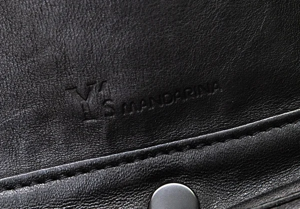 ワイズ×マンダリーナ Y’s×MANDARINA レザーショルダーバッグ 黒 K-70329_009