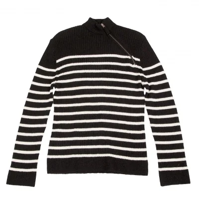 【SALE】ジャンポールゴルチエ オムJean Paul GAULTIER HOMME ボーダー斜めジップデザインニット