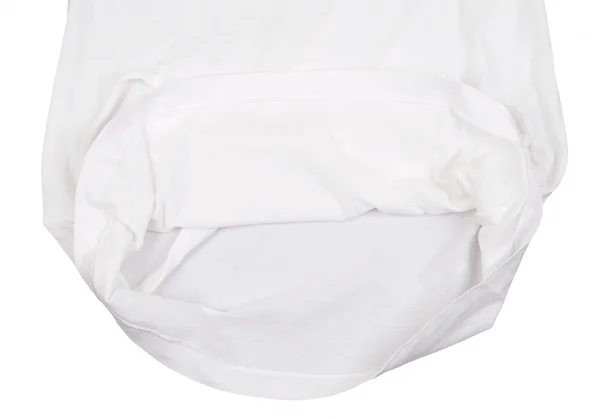 【SALE】コムデギャルソンCOMME des GARCONS バックシャーリングウエストドローコードTシャツ 白M位 K-70372_009