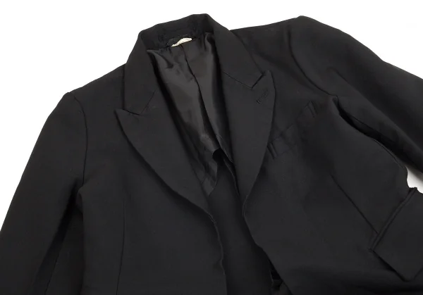 【SALE】コムデギャルソンCOMME des GARCONS エステルスクエアカットプルオーバージャケット 黒S K-70395_003