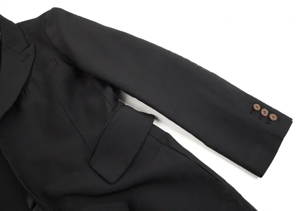 【SALE】コムデギャルソンCOMME des GARCONS エステルスクエアカットプルオーバージャケット 黒S K-70395_006