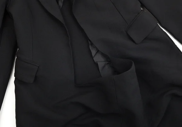 【SALE】コムデギャルソンCOMME des GARCONS エステルスクエアカットプルオーバージャケット 黒S K-70395_008